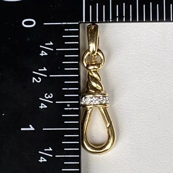New tags David Yurman 18k gold diamond amulet grabber. - Picture 4 of 6